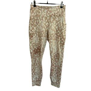 Fabletics Pureluxe Oasis High Waisted M Leggings Sand Spotted Doe Deer Athletic